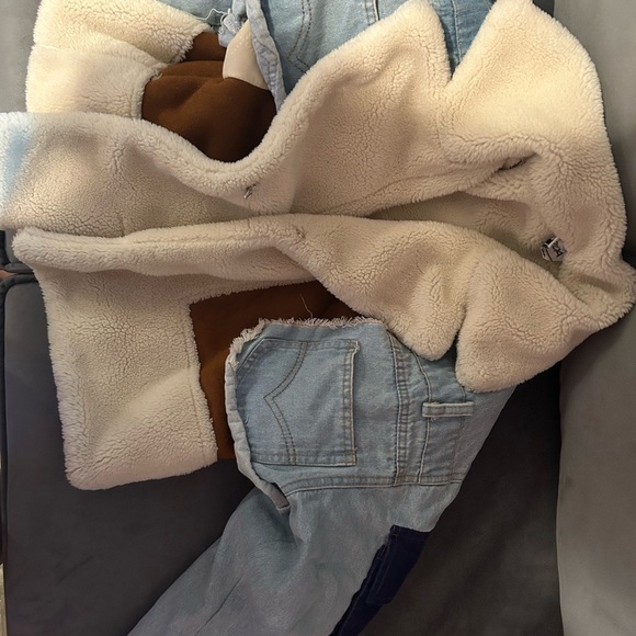 Lamb Denim Patchwork Coat - Picture 4 of 4